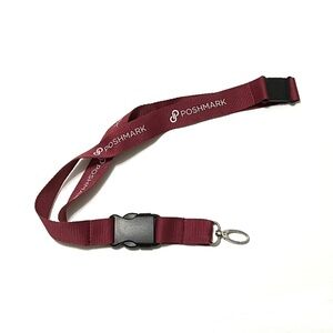 Poshmark Burgundy Red Logo Spellout Lanyard